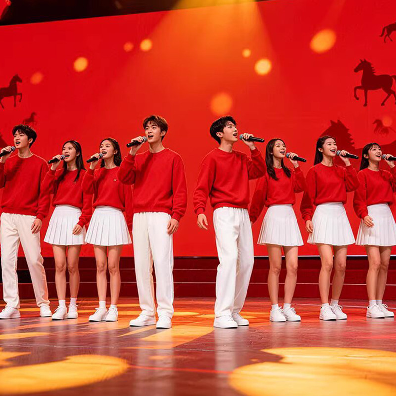 年会团体男女同款演出服学生啦啦操表演服成人拉拉队打歌服舞蹈服