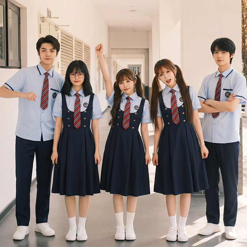大中学生毕业照姐妹服装团体演出服班服套装合唱比赛表演服