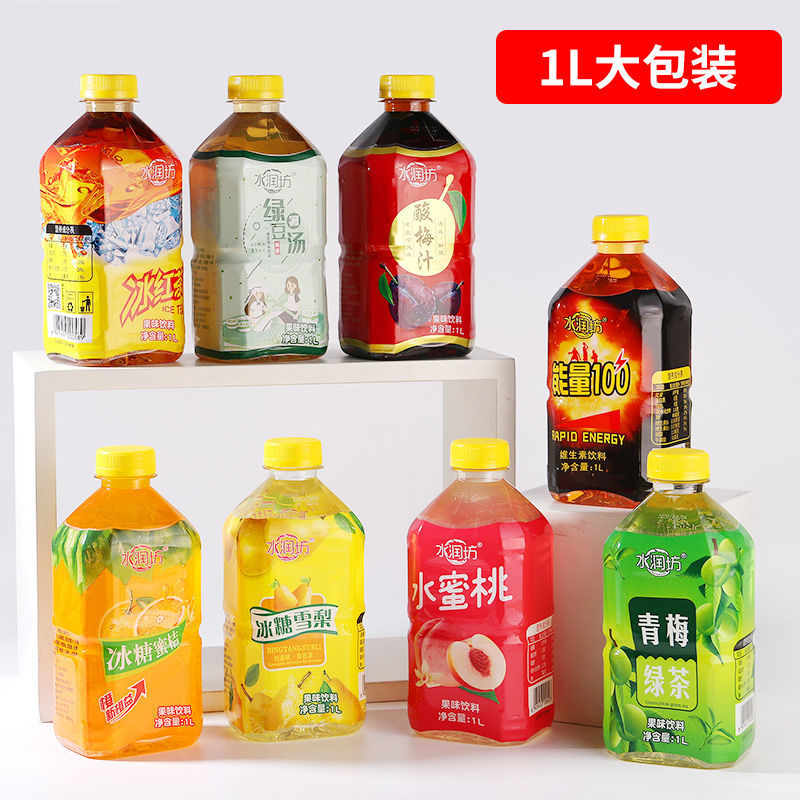 水润坊整箱12瓶1L多口味茶饮料