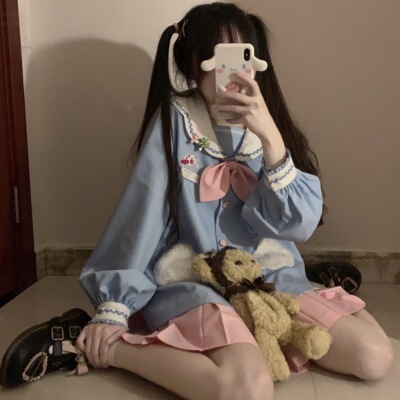 【现货清仓】兔兔棉花糖日系幼稚园 秋季正统JK水手服学生套装