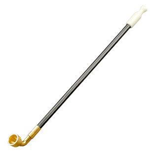 优雅加长烟斗传统老式手工烟袋锅玉石烟嘴黄铜锅男士创意礼物烟枪