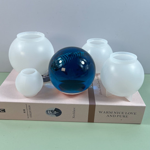 diy圆球石膏蜡烛硅胶模具 手作装饰滴胶硅胶模具