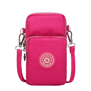 放手机包女斜挎包2025新款韩版挂脖装手机袋子布袋迷你的小包包女