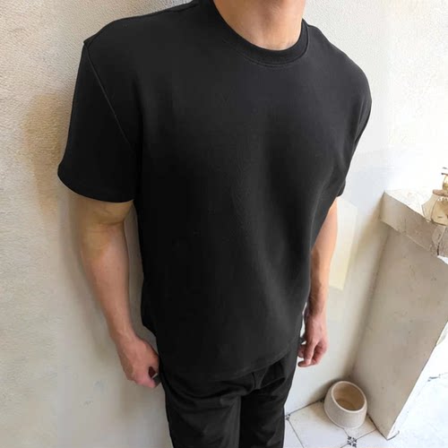 GT26SS美式休闲G04版型正肩宽松纯色T恤男士圆领户外凉感上衣AL