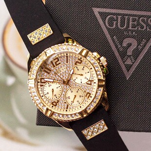 渐变三眼男女手表u1053L1 水晶镶钻U1160L1 正品 盖斯guess情侣个性