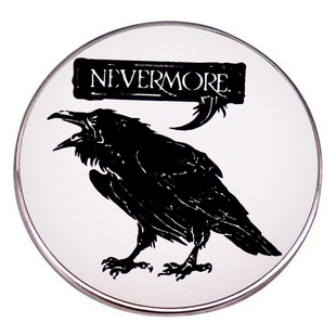 永不复还爱伦坡的乌鸦胸针Nevermore复古别针胸章金属合金徽章