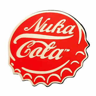 核子可乐胸针经典游戏辐射可乐瓶盖别针胸章金属烤漆搪瓷合金徽章