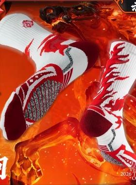 维动实战专业篮球袜子马年限定美式精英运动袜蓝球训练长筒袜赤兔