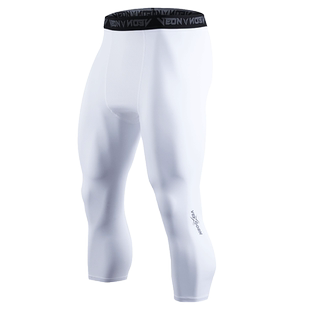 维动运动紧身裤男高弹压缩裤七分加绒篮球短裤健身跑步训练五分裤