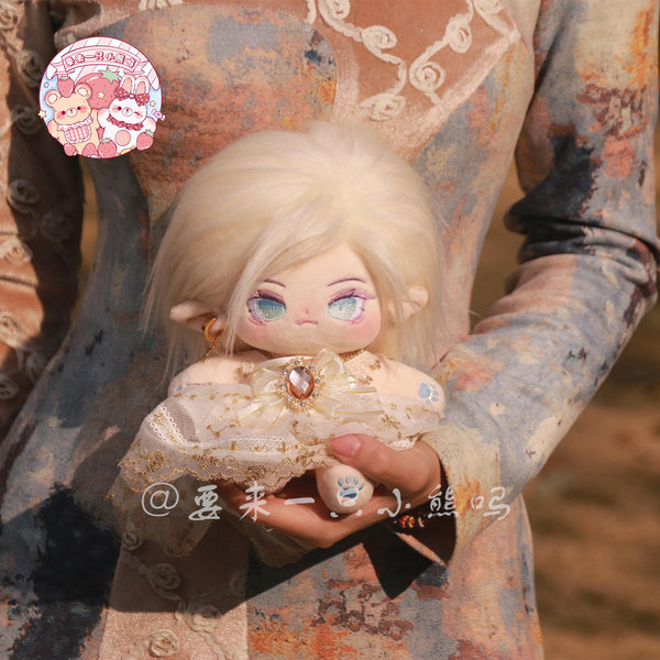 清灵可爱棉花娃娃原创设计无属性炸毛骨架款裸娃娃衣婚纱礼物cm 哈尔滨小熊崽杂货铺cos周边动漫模玩棉花娃娃