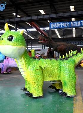 广场儿童车卡通动物仿真模型电动车商场儿童乐园游乐设施源头工厂