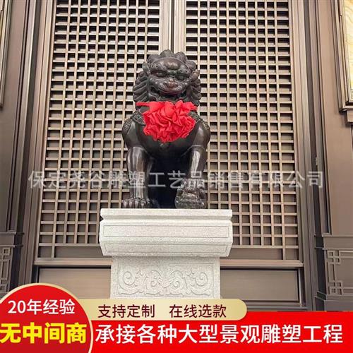 大型铸铜狮子雕塑大门口北京狮故宫狮一对纯铜.m米宫门狮大摆件