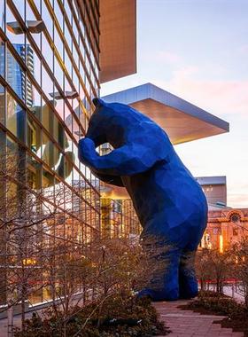 户外园林玻璃钢熊雕塑水景景观卡通摆件定制鹿抽象吉祥物天使龙虾