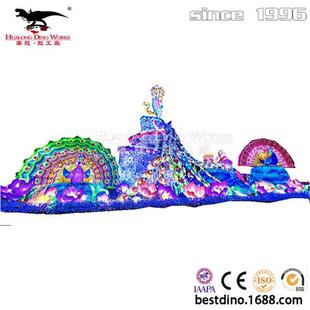 亮化工厂源头厂家兔年春节创意花灯组合大型彩灯彩车摆件模型