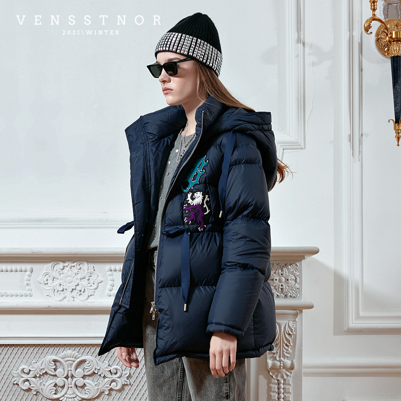 VENSSTNOR维斯提诺 21冬轻奢潮牌经典通勤百搭女士加厚羽绒服外套