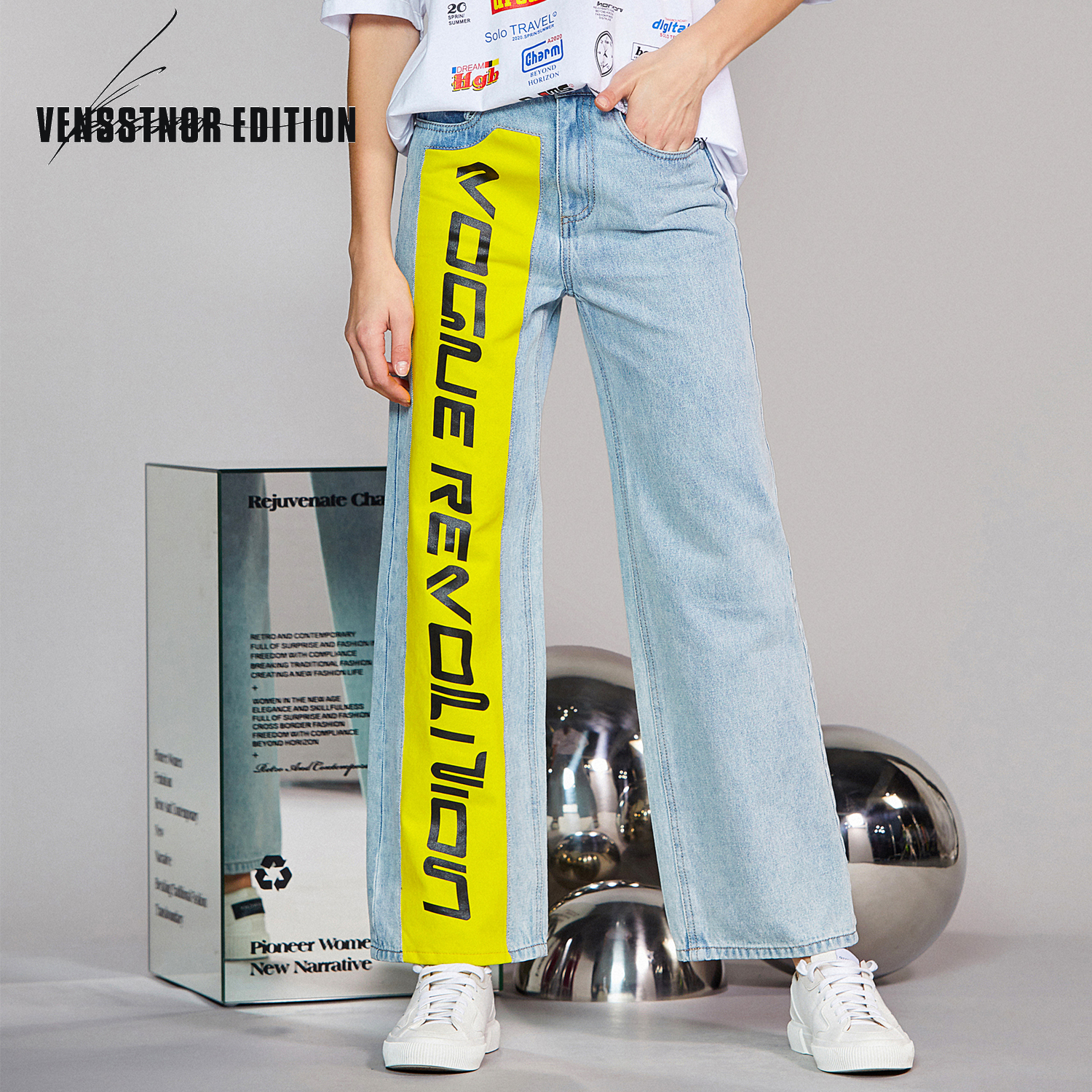 vensstnor维斯夏季直筒牛仔长裤