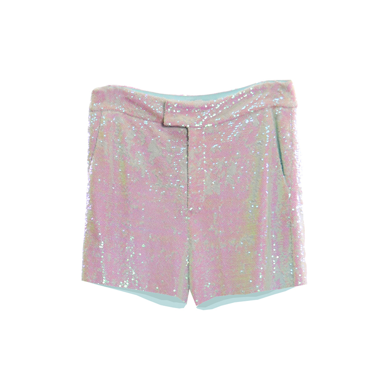 VENSSTNOR维斯提诺 21夏轻奢潮牌经典前卫幻彩色亮片女士休闲短裤