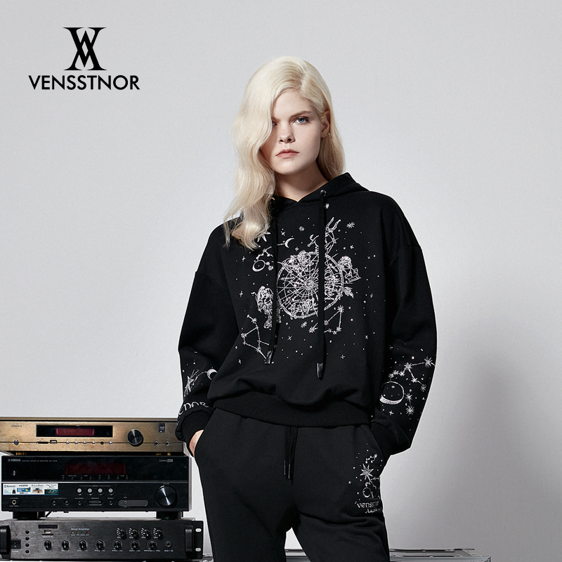 轻奢时尚通勤风女士套头卫衣潮牌