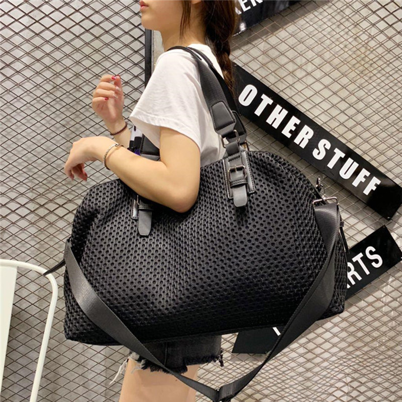 鹿尔出差行李袋手提短期旅行包女大容量短途出行轻便可折叠套拉杆