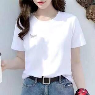 春夏装新款夏季ins白色港风短袖t恤女女士t恤短袖宽松丧系衣服潮