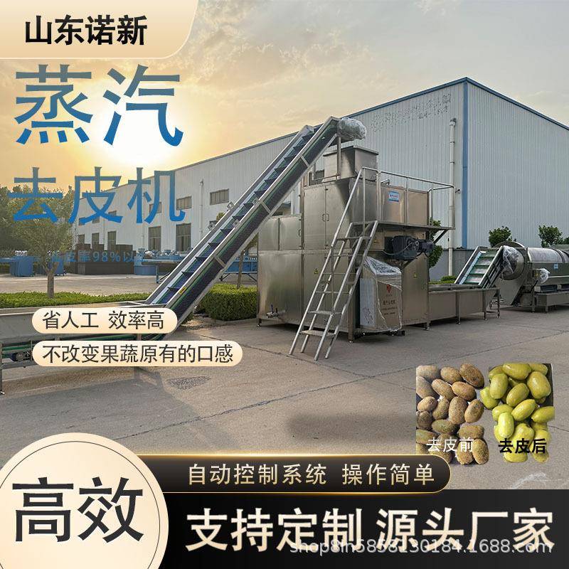 水果猕猴桃毛桃红提马蹄专业去皮设备 蒸汽去皮机 深加工设备