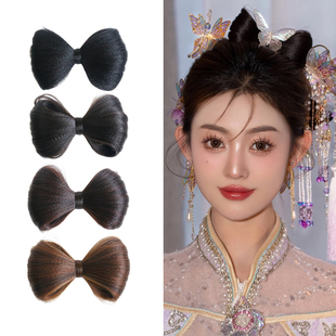 古装汉服自带夹子蝴蝶结假发包新娘结婚造型盘发减龄少女发髻头饰
