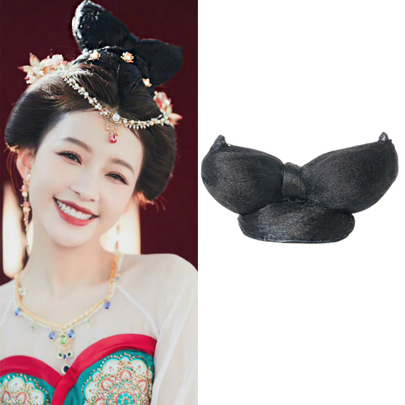 古装造型演出唐朝少女头顶假发髻汉服襦裙坦领日常假发包交心髻