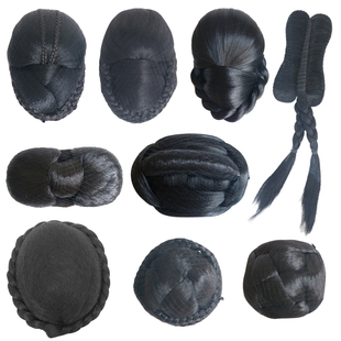 古装造型头顶假发髻汉服古风秀禾新娘用后脑勺遮挡乱发发碗式发包