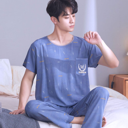 男士棉绸吸汗透气家居服可外穿