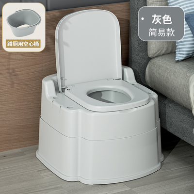 可移动老人坐便器家用老年防臭室内便携式马桶孕妇便盆成人坐便椅 — 1