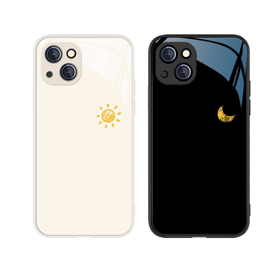 简约小众太阳月亮苹果保护套