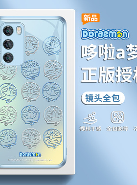 适用华为mate60pro手机壳女p60哆啦a梦magic6新款p40荣耀100女p30卡通v30高级感p50e可爱nova10玻璃9/7/8se套