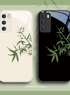 国潮竹子适用华为nova11手机壳mate60pro艺术pura70/p50小众p40/p30新款荣耀magic5男90古风300玻璃9se套200