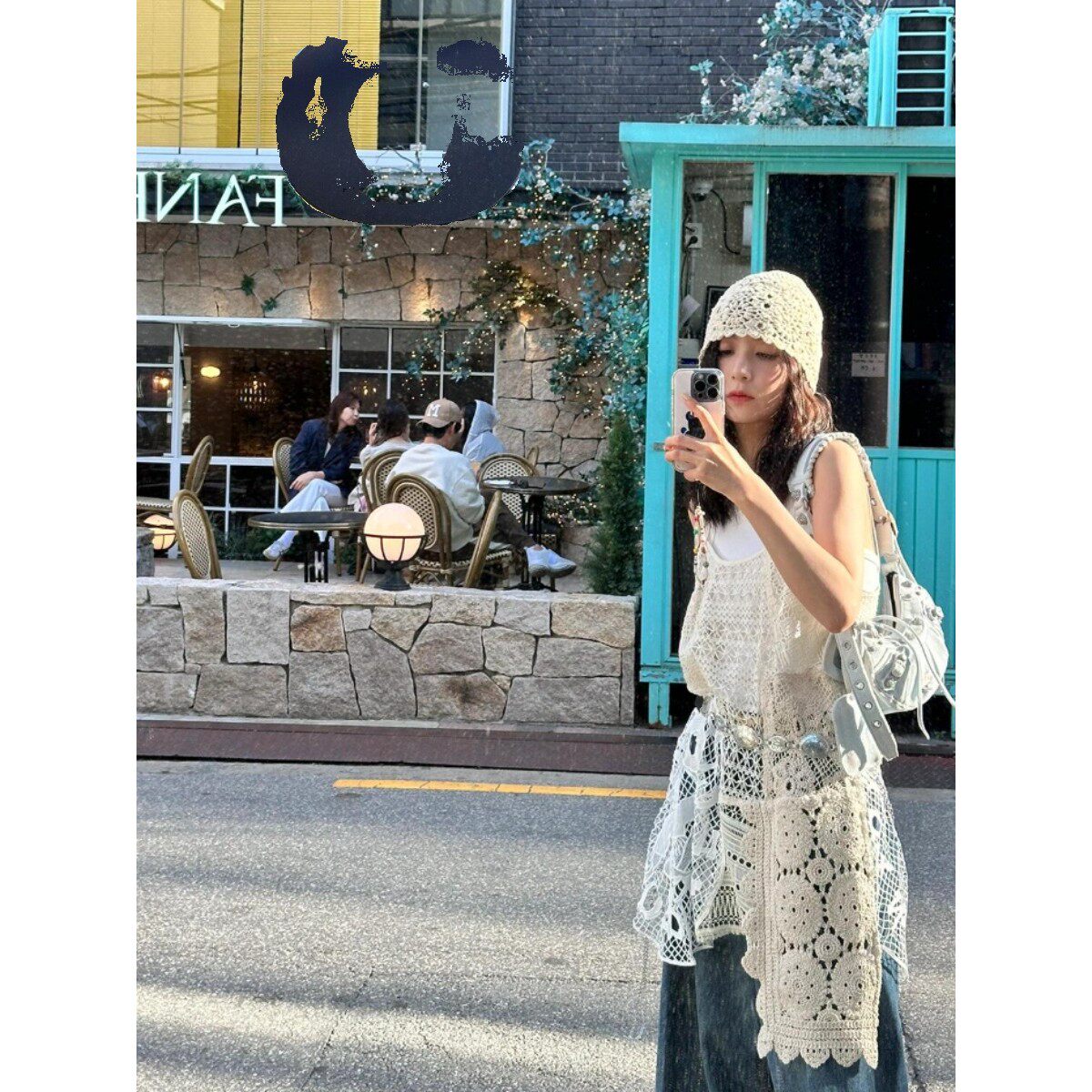 2024新款大头围堆堆帽夏季薄款编织镂空针织包头帽子女覆古毛线帽