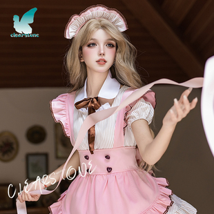 【现货秒发clearstone】牛奶巧克力女仆连衣裙Cosplay粉制服正版