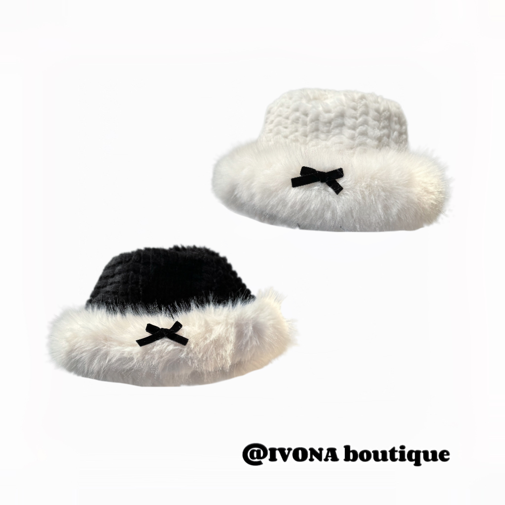 IVONA冬季少女加厚百搭毛线帽