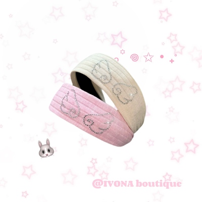 IVONA【甜莓仲夏^】原创diyY2k手作烫钻小翅膀发箍发带 闺蜜礼物