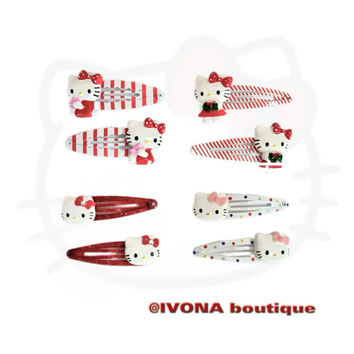 IVONA【售完不补】红色系列！kt条纹波点不撞款bb夹发饰闺蜜礼物