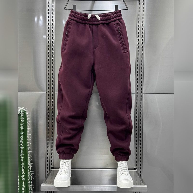 2025秋季束脚运动卫裤男士口袋拉链百搭休闲裤男青少年宽松哈伦裤