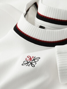 轻奢螺纹白色简约圆领卫衣男士 2025秋冬百搭休闲舒适外穿t恤 长袖