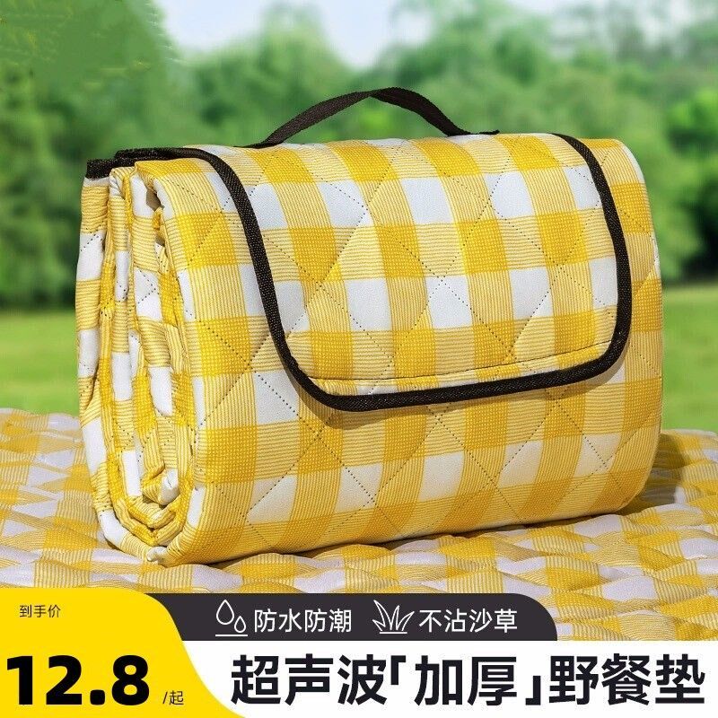 便携式公园露营野餐垫户外野炊地垫聚会加大O加厚防水防潮餐垫脚
