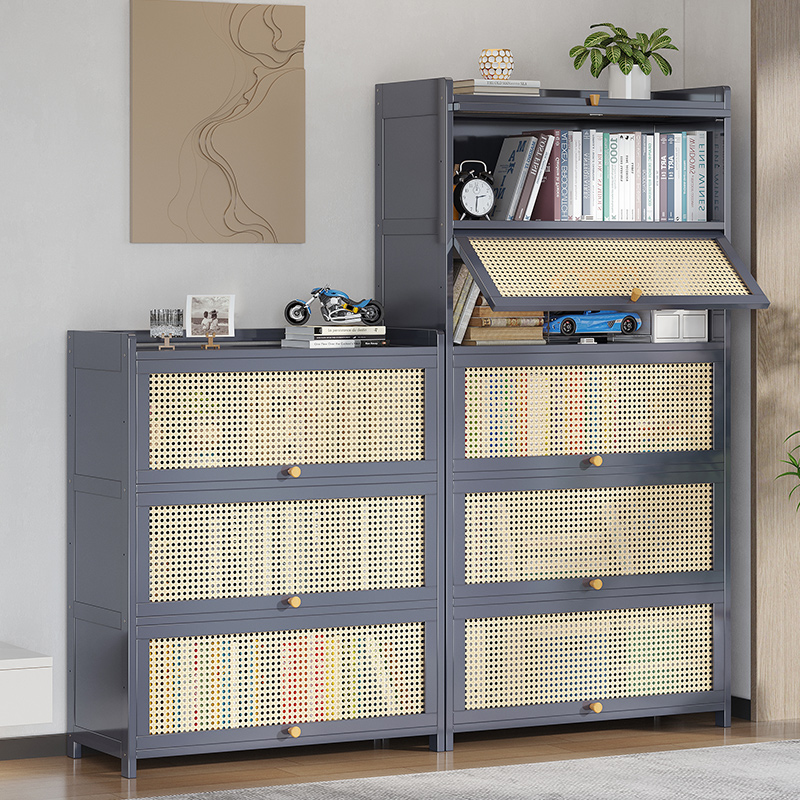 防尘书柜玩具柜一体儿p童书橱书架立架子落地置物架客厅收纳储物