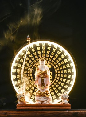 财神爷摆件招财文财神家居装饰品禅意玄关收银台摆设店铺开业送礼