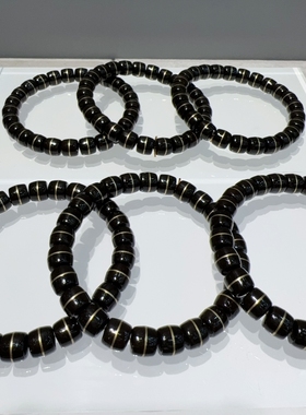 椰蒂直切镶铜丝手串diy配件文玩佛珠手錬时尚配饰隔珠串珠礼物