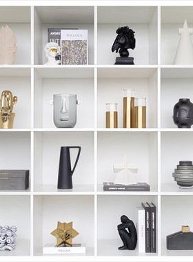 样板间现代简约软j装饰品陶瓷玻璃创意工艺品书柜家居摆件ZH3156