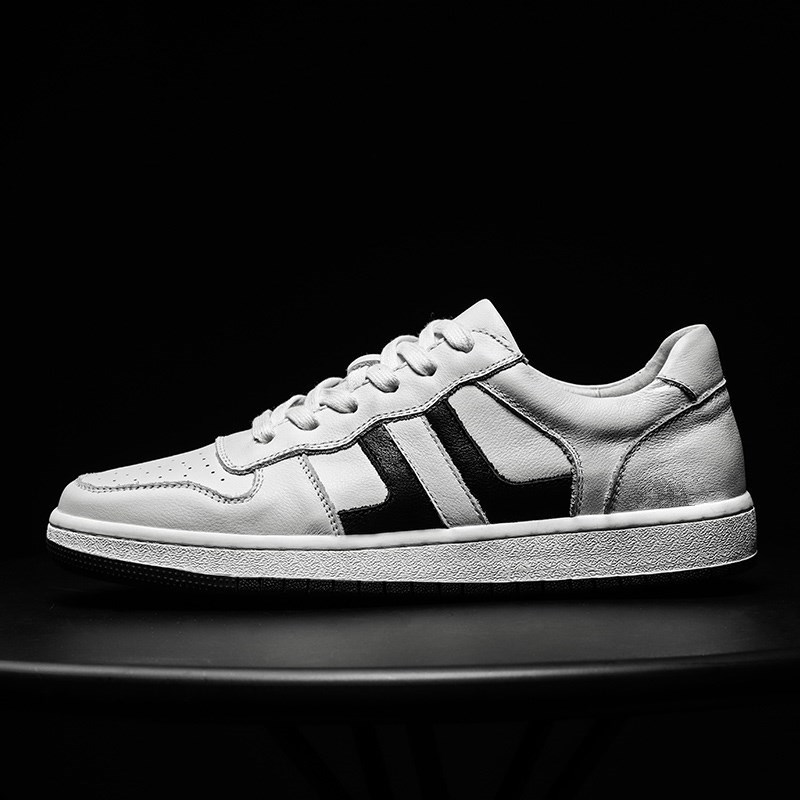 头层牛皮板鞋男真皮小白鞋春季透气高级感百搭潮流高档纯皮休闲鞋