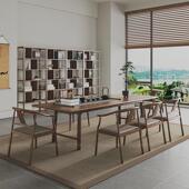 新中式 黑胡桃木实木茶桌听园泡茶台E书桌禅意简约茶室大餐桌两用