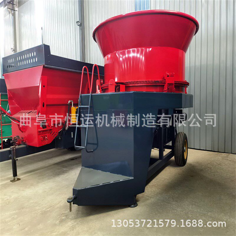 铲车上料圆盘式粉草机 自动喂料牧草粉碎机 秸秆粉碎机