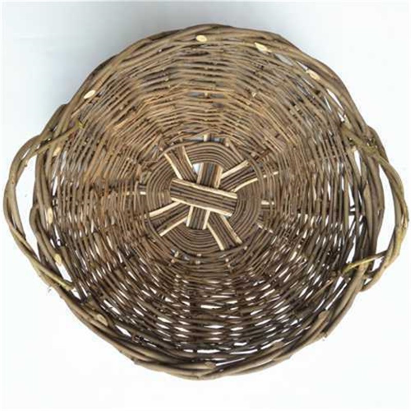 荆条编筐柳条竹篓装菜水果提篮收纳筐道具摆件纯手工菜.篮柳编揹