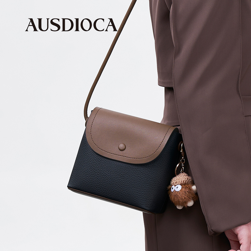 真皮包包女2025新款时尚通勤单肩小包头层牛皮休闲女士斜挎水桶包